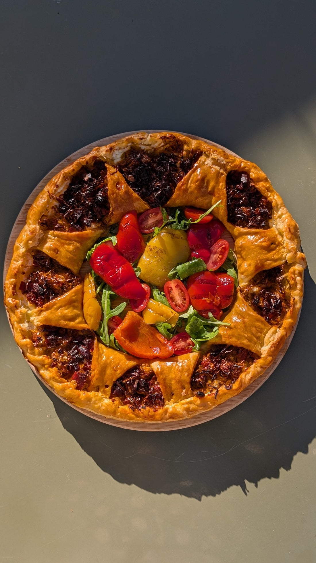 Tarte couronne - Poireau - Chèvre - Chorizo